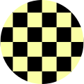 Black and yellow checkers
