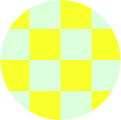 Yellow and green checkers