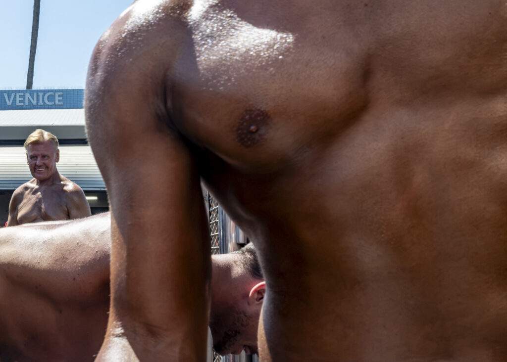 Patty Lemke, Body Builders, Venice, 2026, Archival pigment print, 5" x 7"