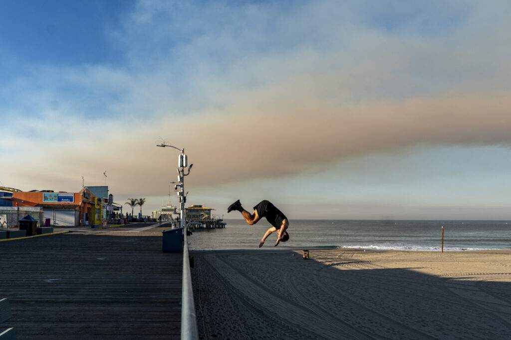 Man Falling, Palisades Fire, 2025